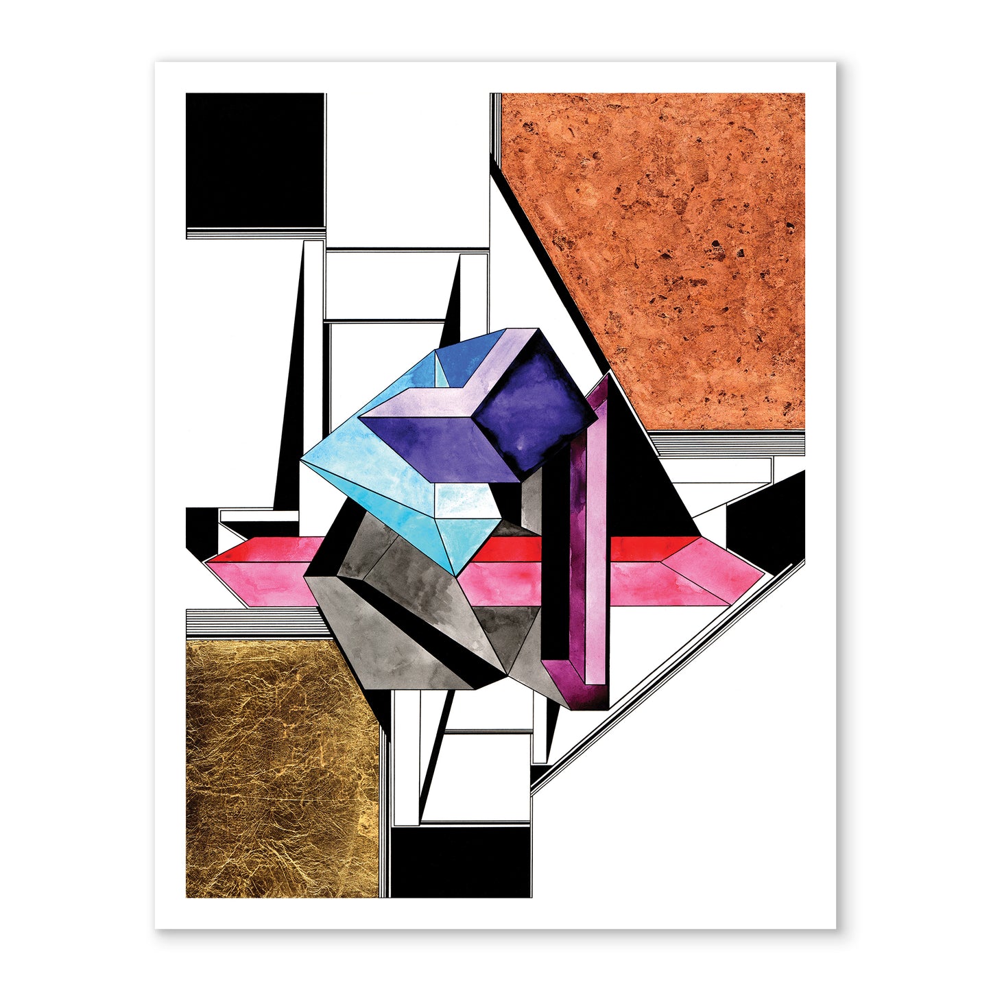 "Geometric Confusion" - Reproduction - Multiple Sizes