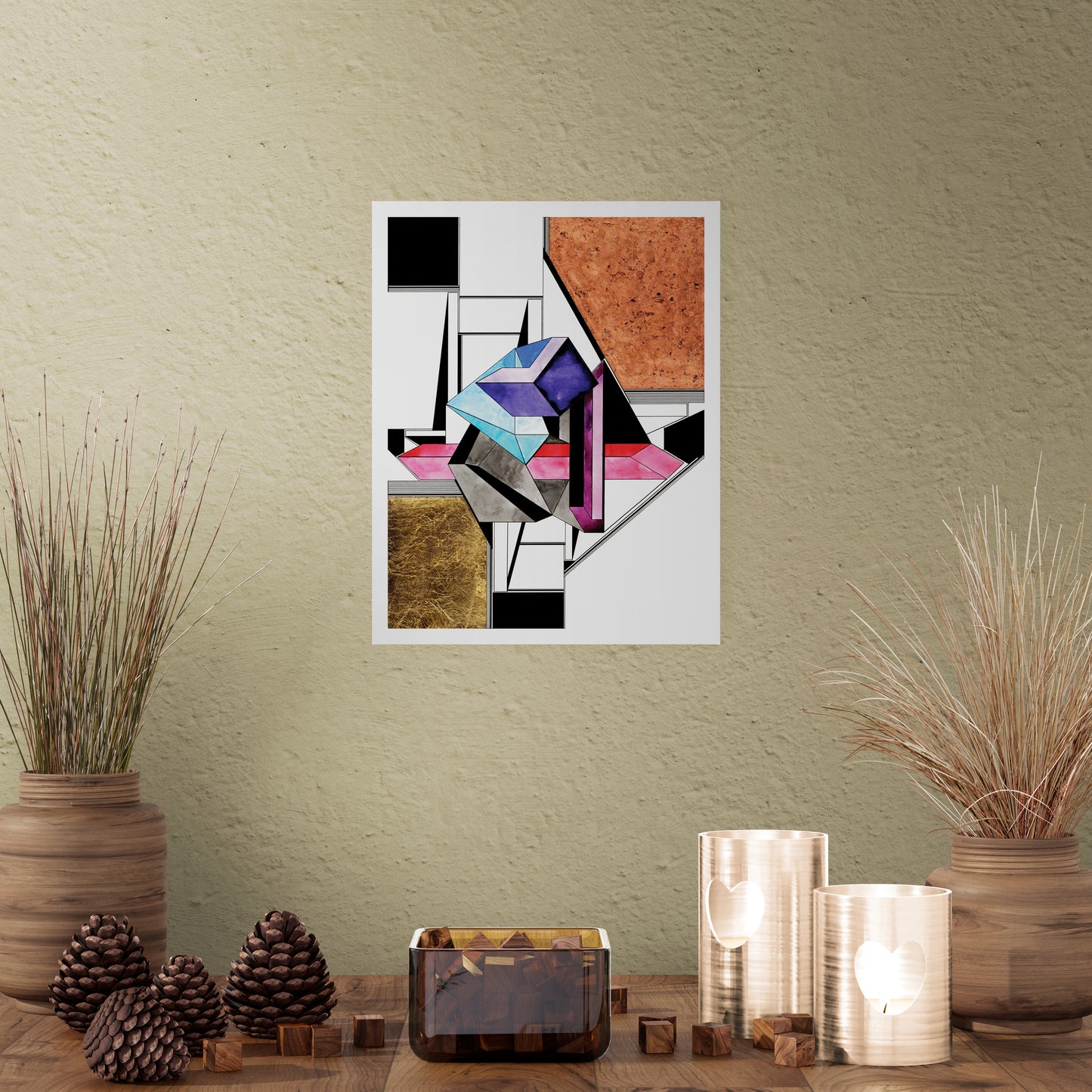 "Geometric Confusion" - Reproduction - Multiple Sizes