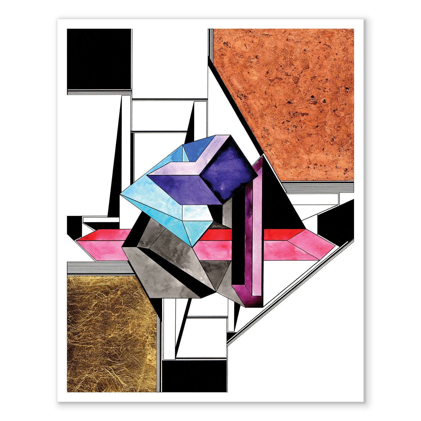 "Geometric Confusion" - Reproduction - Multiple Sizes