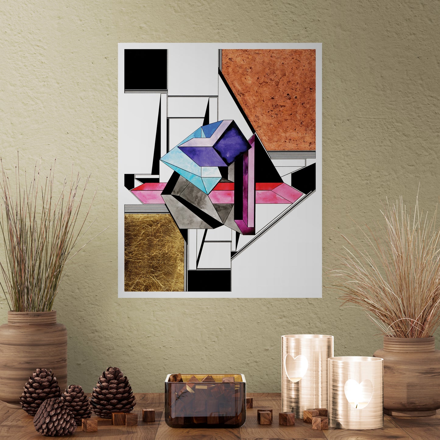 "Geometric Confusion" - Reproduction - Multiple Sizes