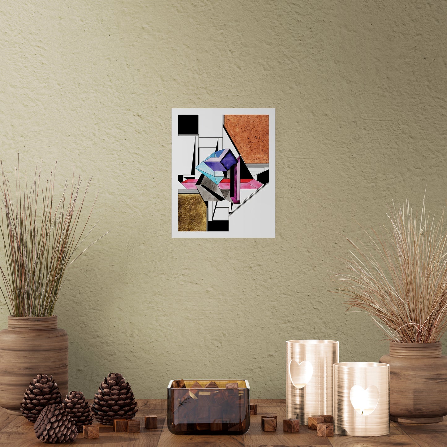 "Geometric Confusion" - Reproduction - Multiple Sizes