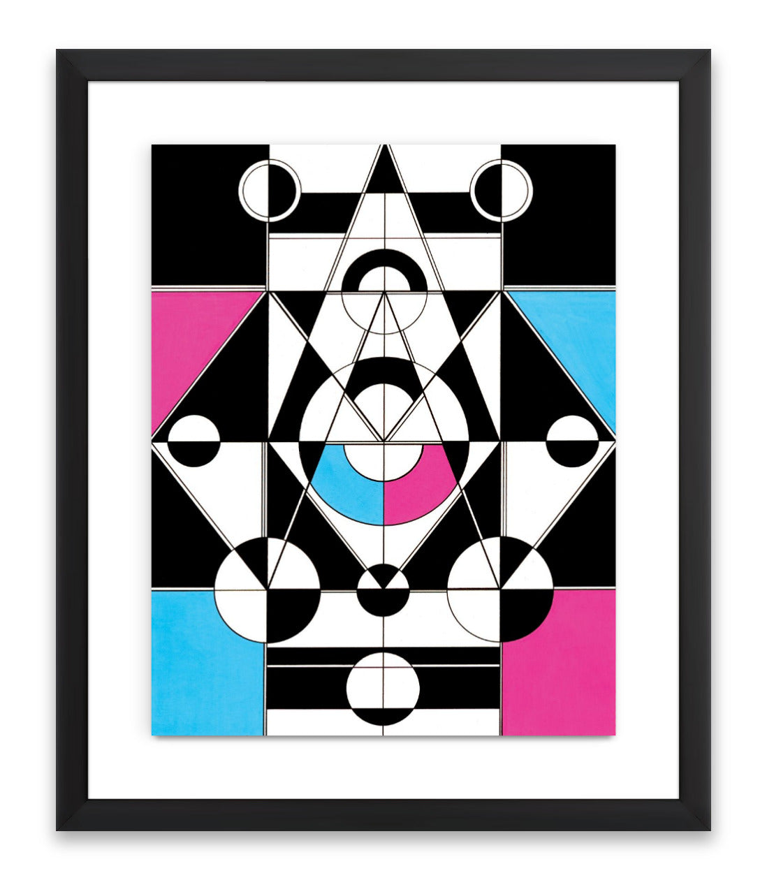 "Hat Trick" - Framed Original - 11 x 14" (14.5 x 17.5") - Ink & Acrylic On Watercolor Paper